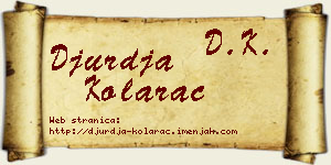 Đurđa Kolarac vizit kartica